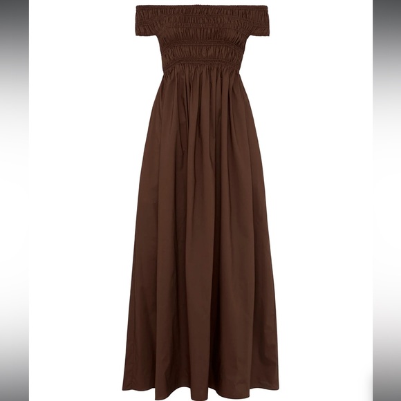 MATTEAU shirred off the shoulder dress (1) - Picture 3 of 7